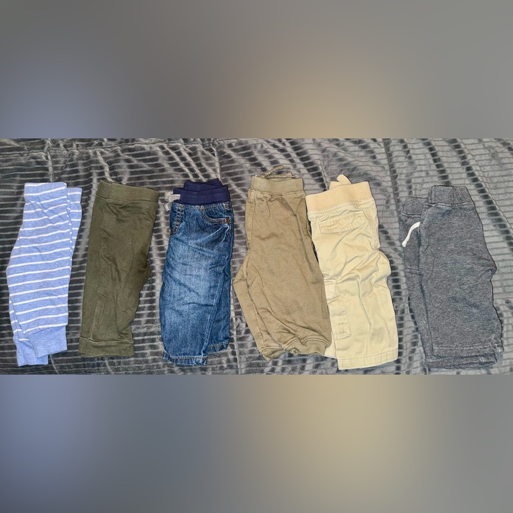 Bundle/lot (6) of baby boy pants 6M